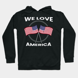 We love america typography design Hoodie